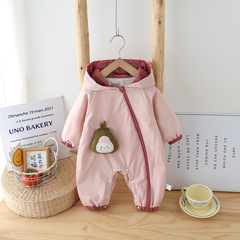 Baby clothes autumn one-piece baby super cute windproof down jacket outerwear newborn spring and autumn pajamas outdoor wear 