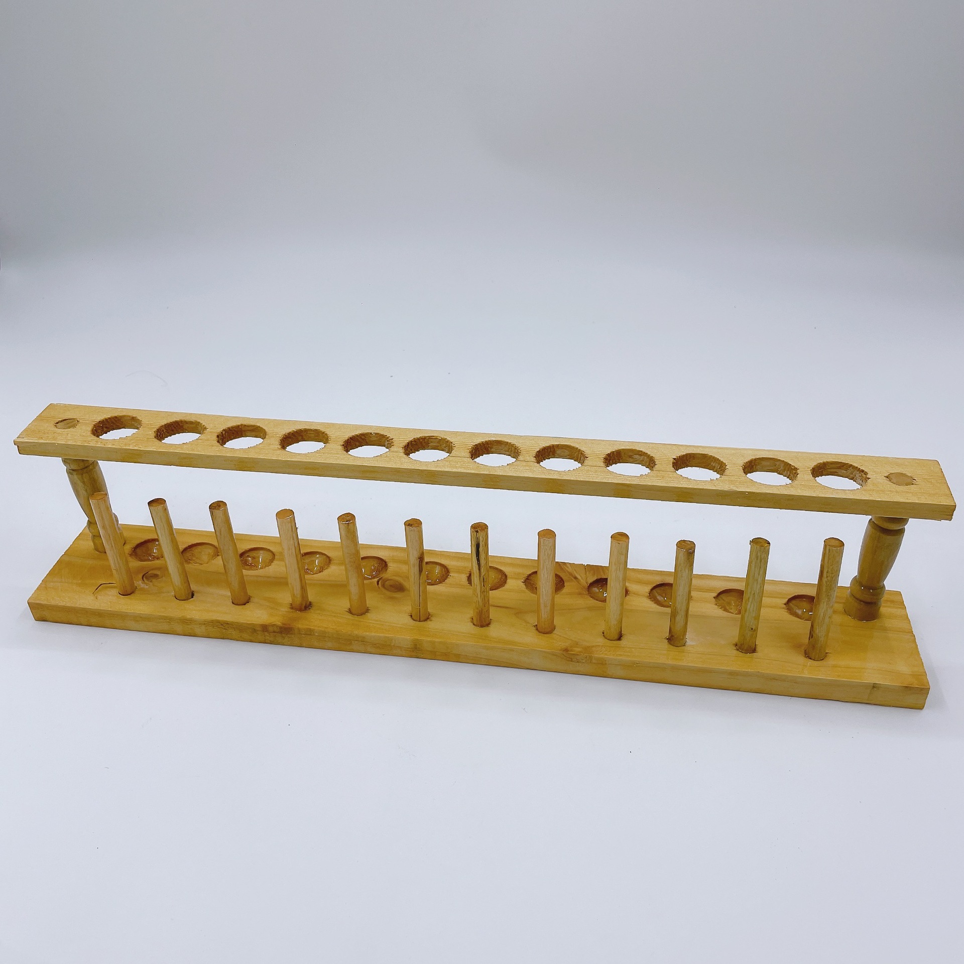 12孔木试管架 实验耗材 木制试管架 教学仪器