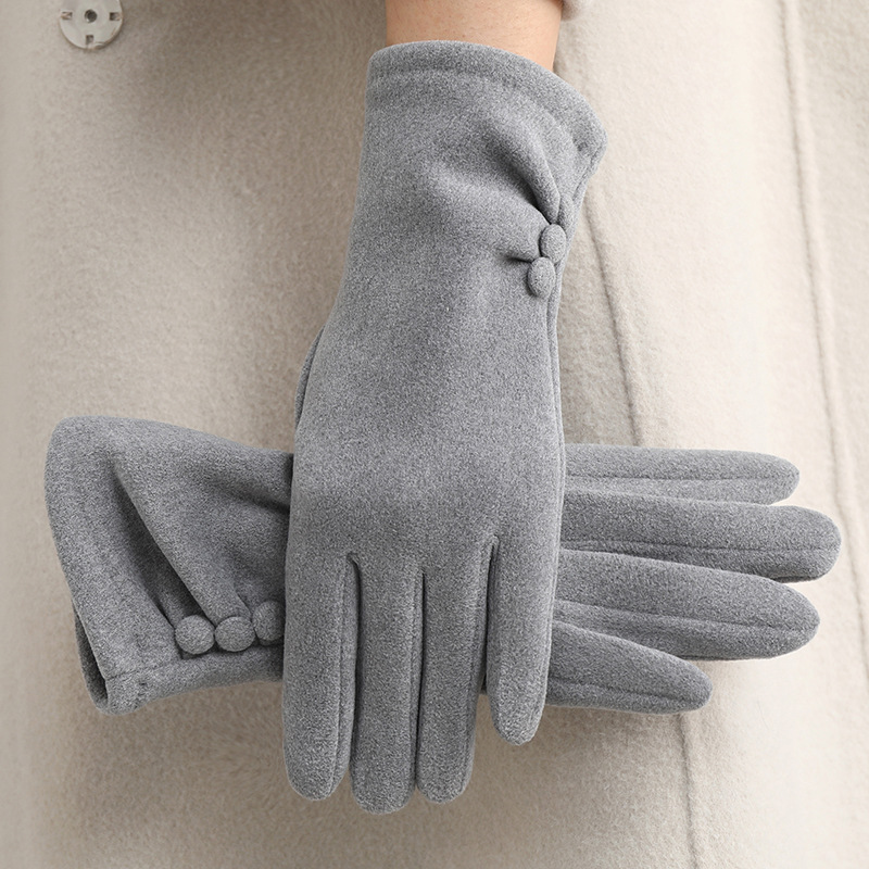 Guantes Térmicos Táctiles para Mujer de Poliéster, A prueba de Viento para Exteriores en Invierno