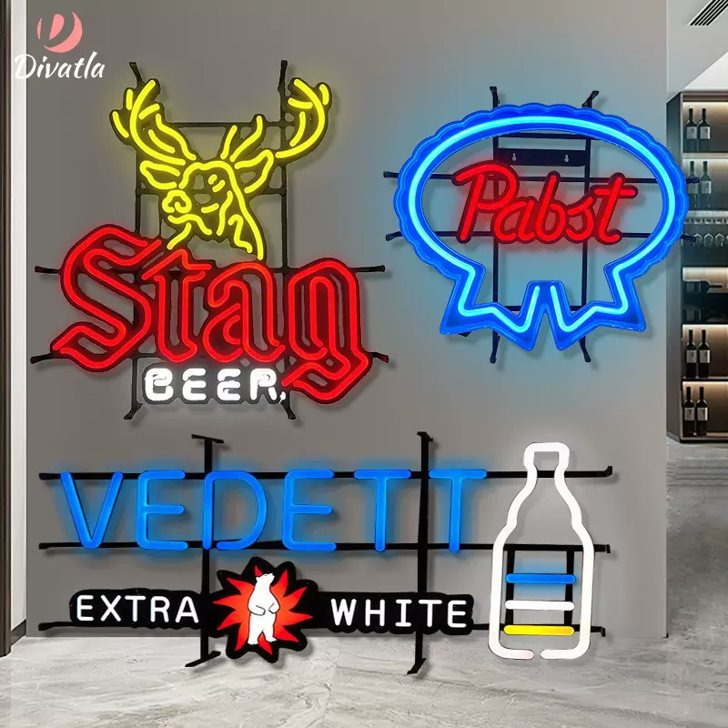 外贸订制亚克力led霓虹灯发光字商场酒吧logo造型字母灯广告牌