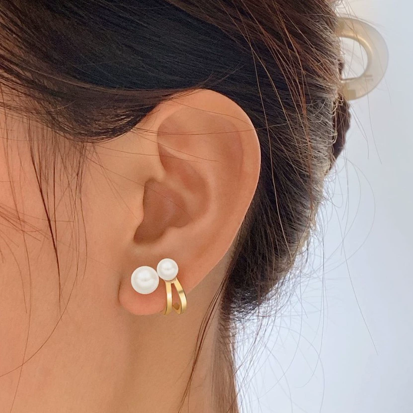 Серебряная игла, изысканный циркон, набор, универсальные сережки из жемчуга, образец серебра 925, защита уха, стиль легкой роскоши