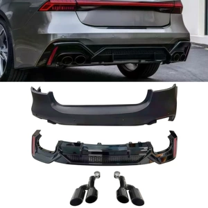 Suitable for Audi 19-25 models A7/A7L, ABT rear bumper and rear diffuser upgrade kit