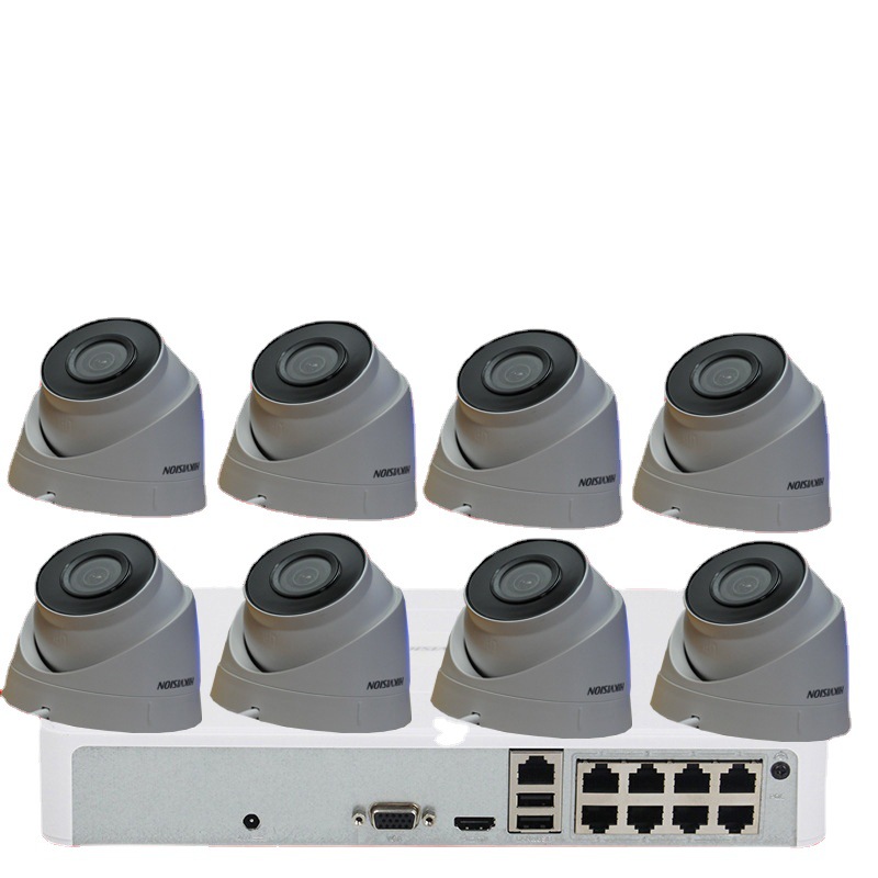 Conjunto de equipos de monitoreo HIKVISION 2 millones Poe Network Hemisphere Cabeza de monitoreo interior
