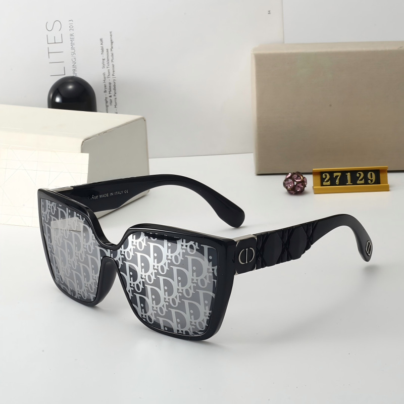 2025 Classic European and American Retro Printed Sunglasses Fashion Internet Celebrity Women Side-Striped Temple Versatile Trendy Sunglasses