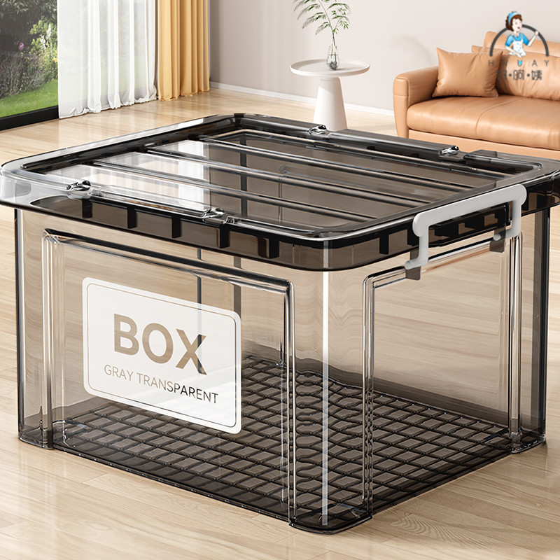 Transparent Plastic Storage Box with Lid for Household Toys, Clothes, and Clothing Storage, Large Capacity Storage and Organizing Box Transparent Plastic Storage Box with Lid for Household Toys, Clothes, and Clothing Storage, Large Capacity Storage and Organizing Box