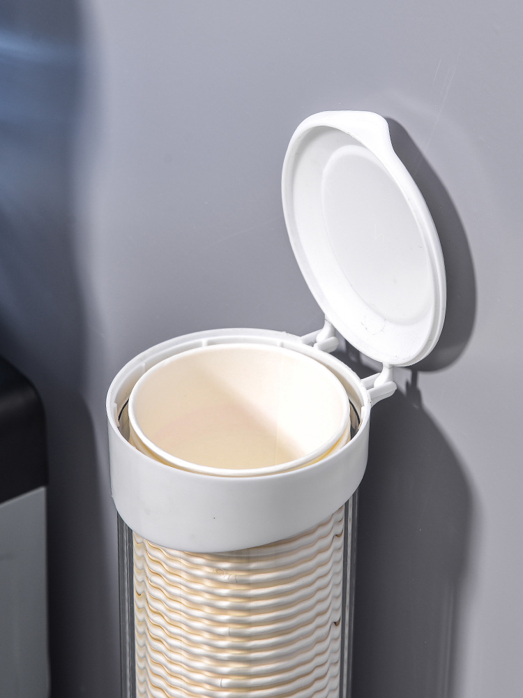 disposable Cup holder self-help Shelf automatic paper cup Water cup pylons storage box originality Wall