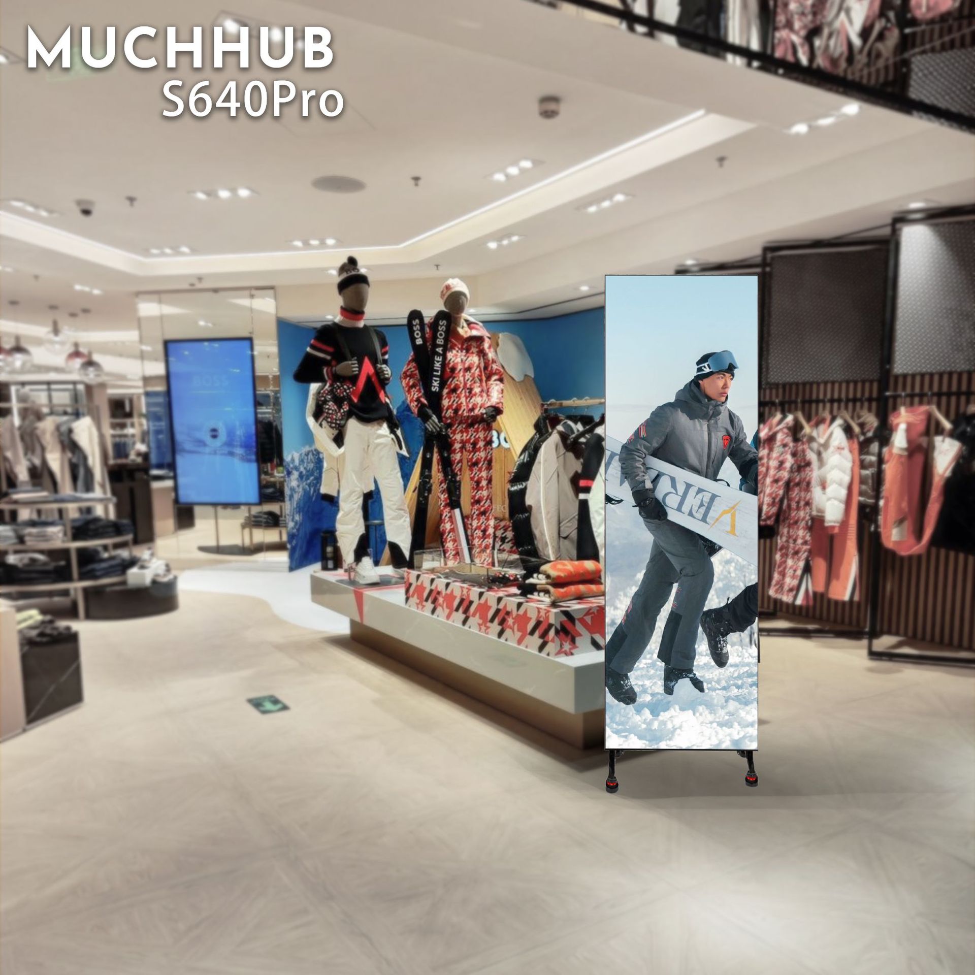 Fábrica directa vertical LED pantalla de cartel de alta definición piso interior LED máquina de publicidad en stock LED pantalla de cartel