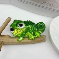 工厂批发仿醋酸抓夹变色龙发夹可爱印花蜥蜴后脑勺半扎发鲨鱼夹