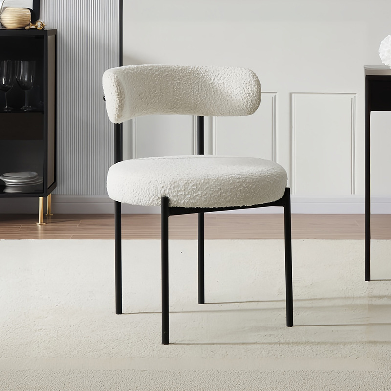 Exportaciones transfronterizas de lujo nórdico de alta calidad silla de comedor de tela sensacional de café silla de comedor casera