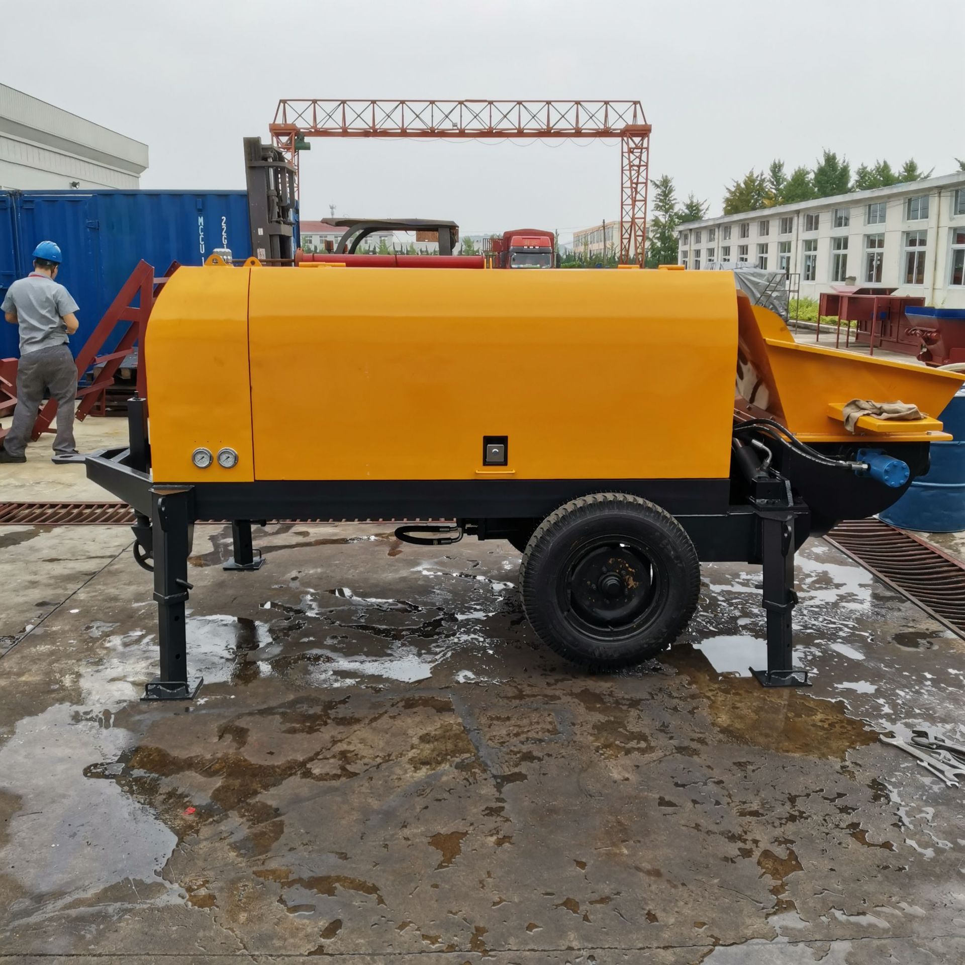 HBTS50-12-75混凝土地泵 75千瓦电机混凝土泵 泵机 拖泵 小泵批发