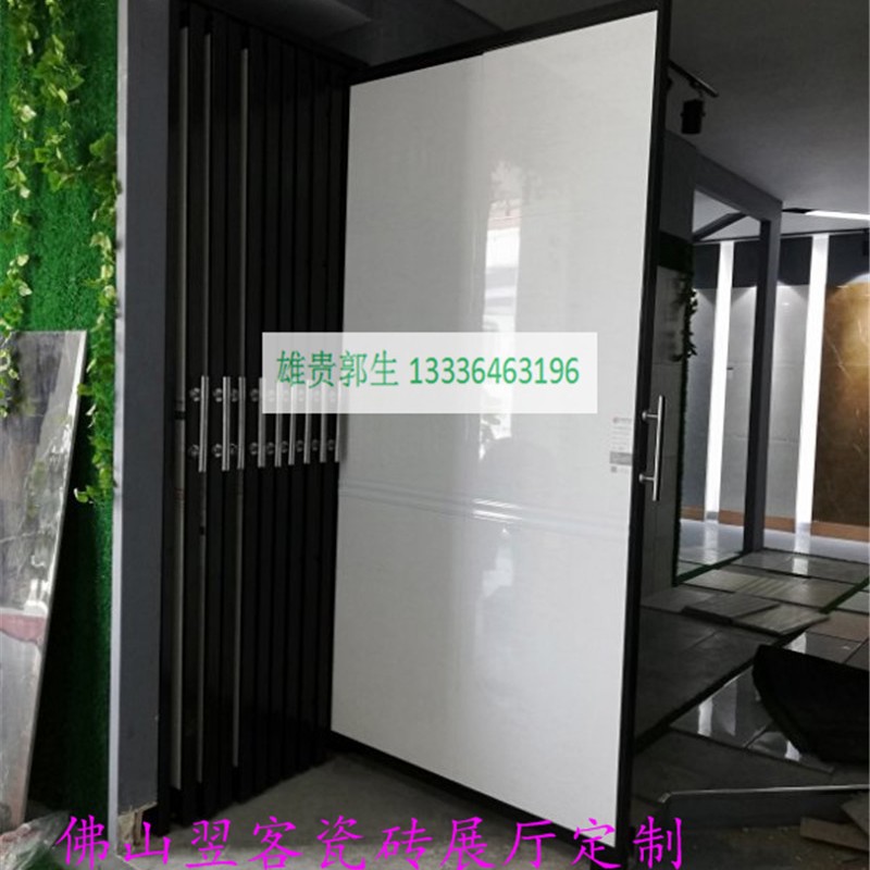 厂家直销瓷砖推拉柜墙砖300600平推式展架推拉门木地板石材展示柜