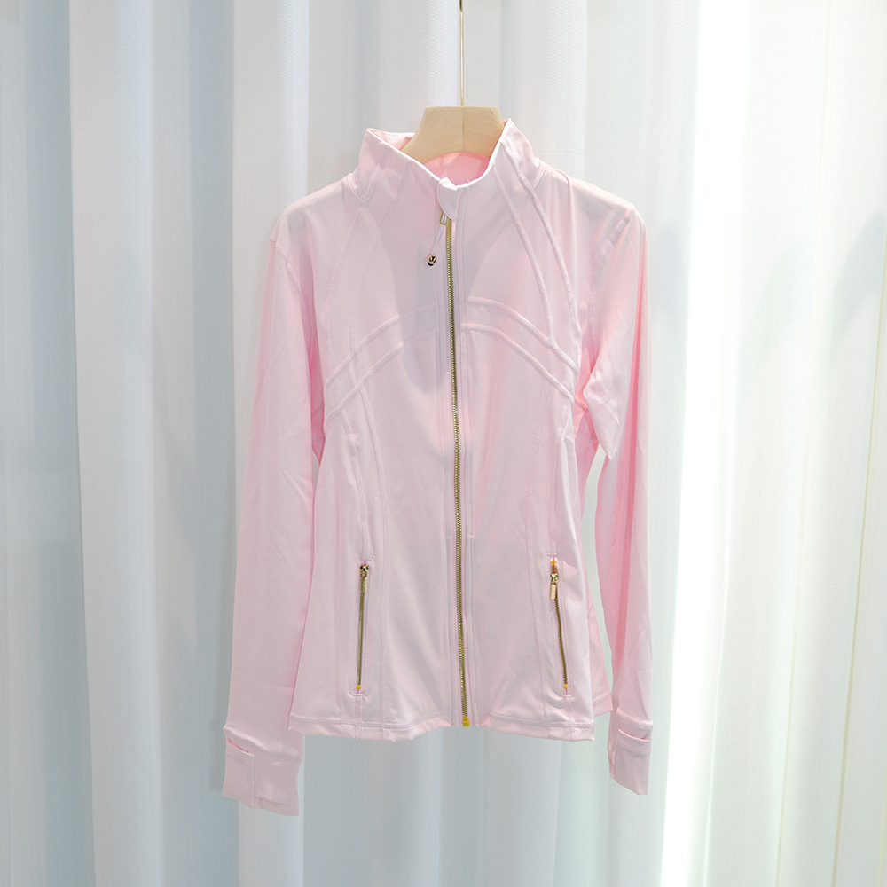 Primavera y verano chaqueta dorada con cremallera fitness Lulu nueva ropa de yoga chaqueta limitada deportes correr 2025 temperamento delgado image 10