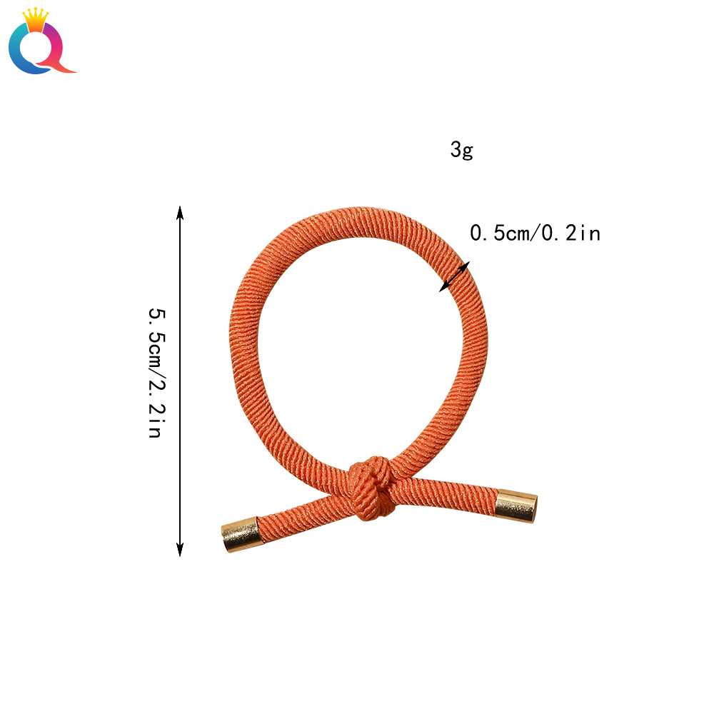 Simple Style Solid Color Rubber Band Metal Hair Tie 1 Piece display picture 1