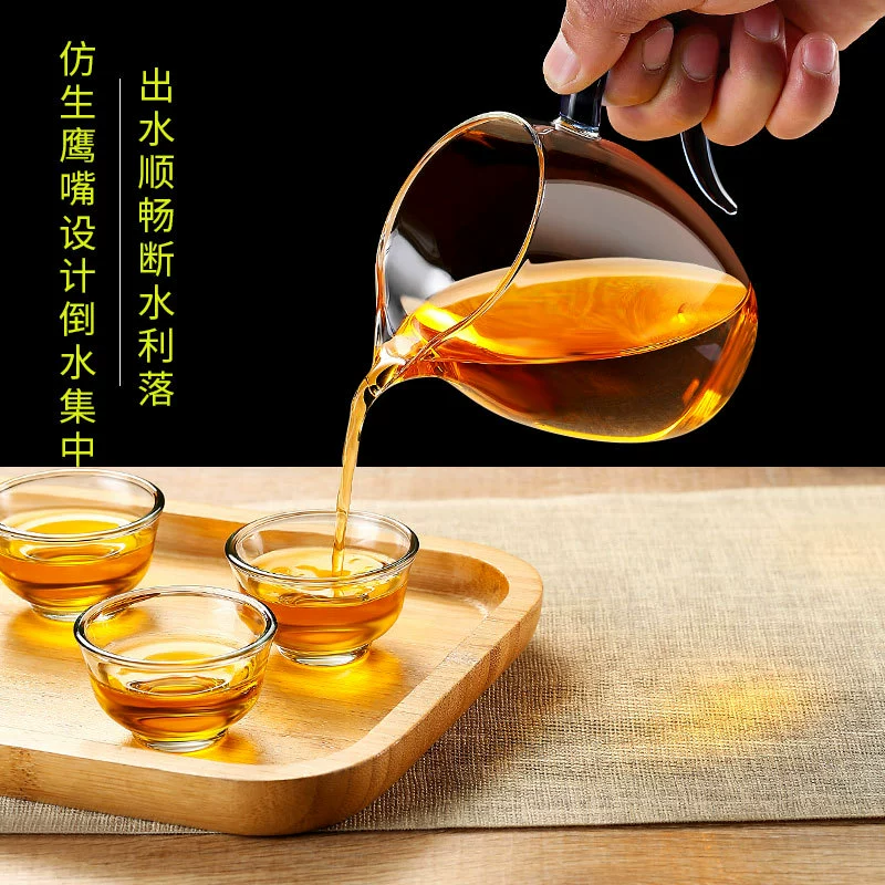 Glass cigarette holder, tea set with accessories, increased thickness