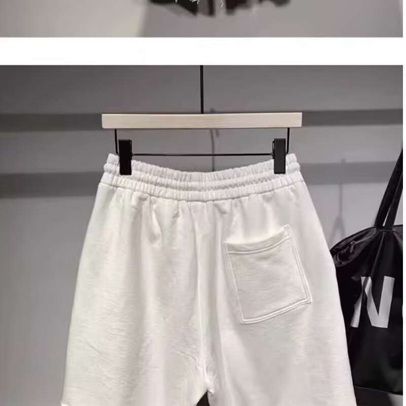 Men's Oversized Casual Shorts With Drawstring And Graphic Print_voghion.com
