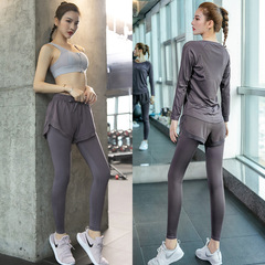 跑步運動套裝女夏季薄款健身服瑜伽服2024新款專業高端時尚速乾衣