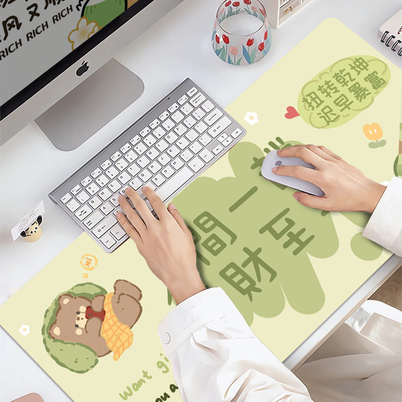 Escuela de monzón de agua metafísica almohadilla de teclado de escritorio de muñeca de chicas almohadilla antideslizante almohadilla de escritorio de dibujos animados adorable almohadilla de goma absorbente