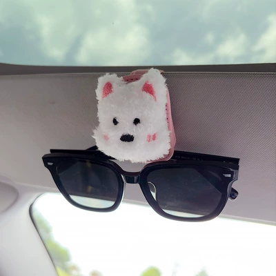 Car Glasses Clip/Bill Clip, Clip Cartoon Dog Car Sunglasses