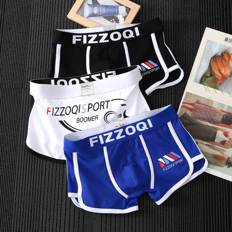 New underwear men's cotton boxers youth student pants breathable sweat-absorbent sexy personality boxer underwear men