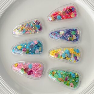 Transparent children's bubbles drop-shaped, hairgrip PVC, DIY