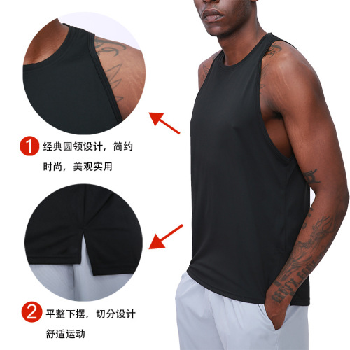 Marathon Quick-Dry Fitness Tank Top for Men, Sleeveless Basketball Training, Hurdle Running Basketball Sport Top for Men