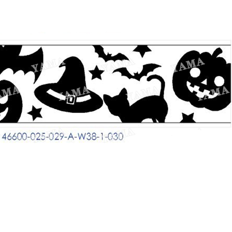 Cinta de Halloween al por mayor, 100 yardas, materiales para envolver regalos, decoración de Halloween, cinta de Halloween hecha a mano para bricolaje image 34