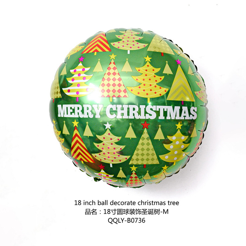 Navidad decoración de dibujos animados globo de aluminio centro comercial tienda fiesta decoración suministros Santa Claus globo