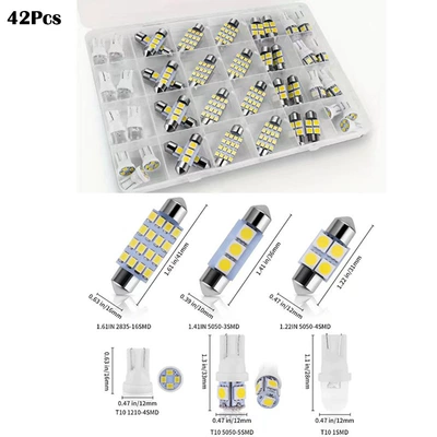 Car LED combination suit 42PCS License plate lamp - 42-piece-set-666888-compartment-box