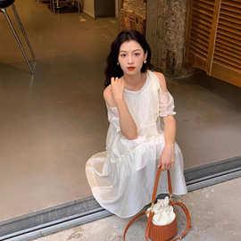 法式温柔风公主裙荷叶边初恋仙女裙子夏天通勤款超好看春夏季女装