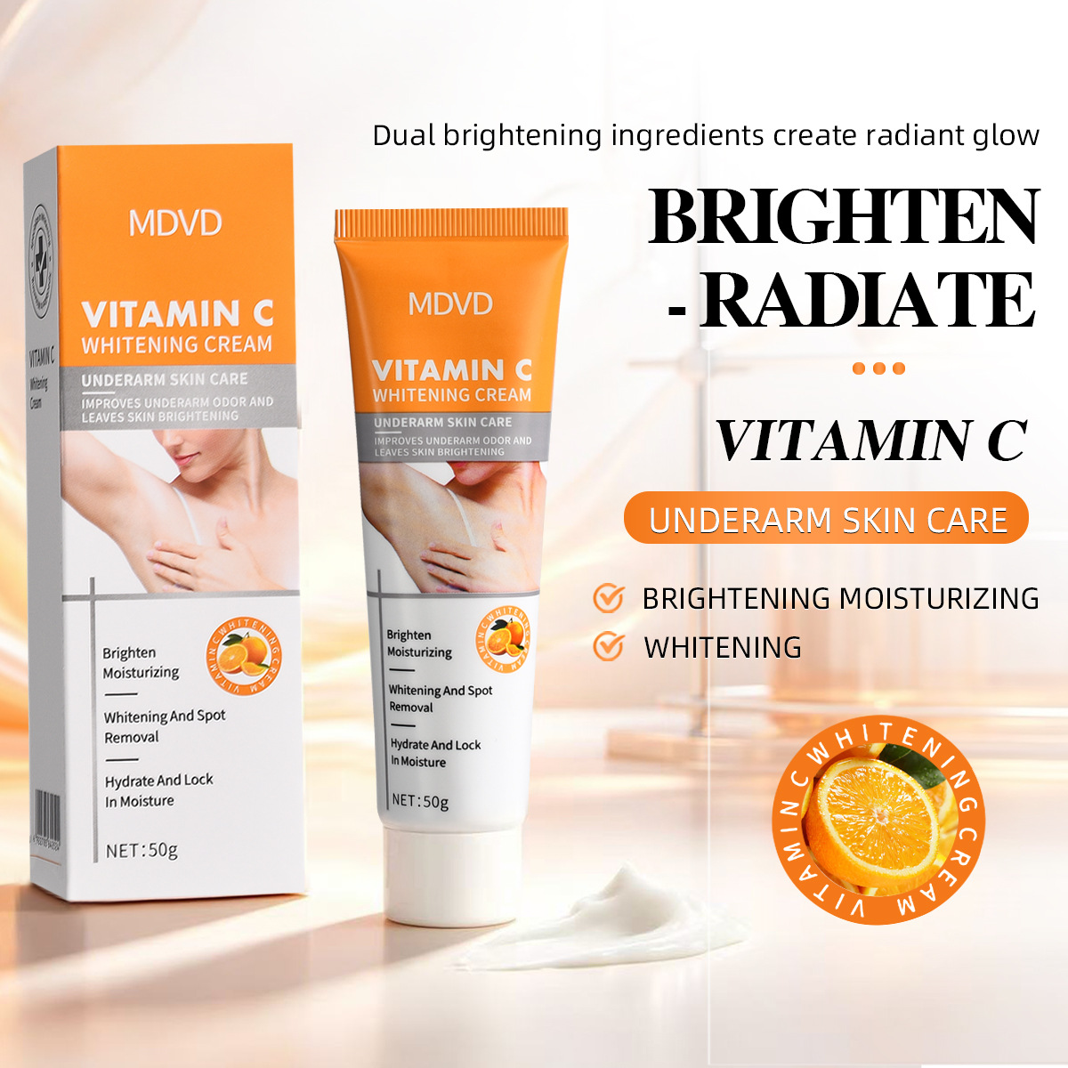 Cross-Border Mdvd Dark Spot Removal and Whitening Underarm Cream Vc Moisturizing Brightening Skin Lightening Cream Melanin Removal Magic Product