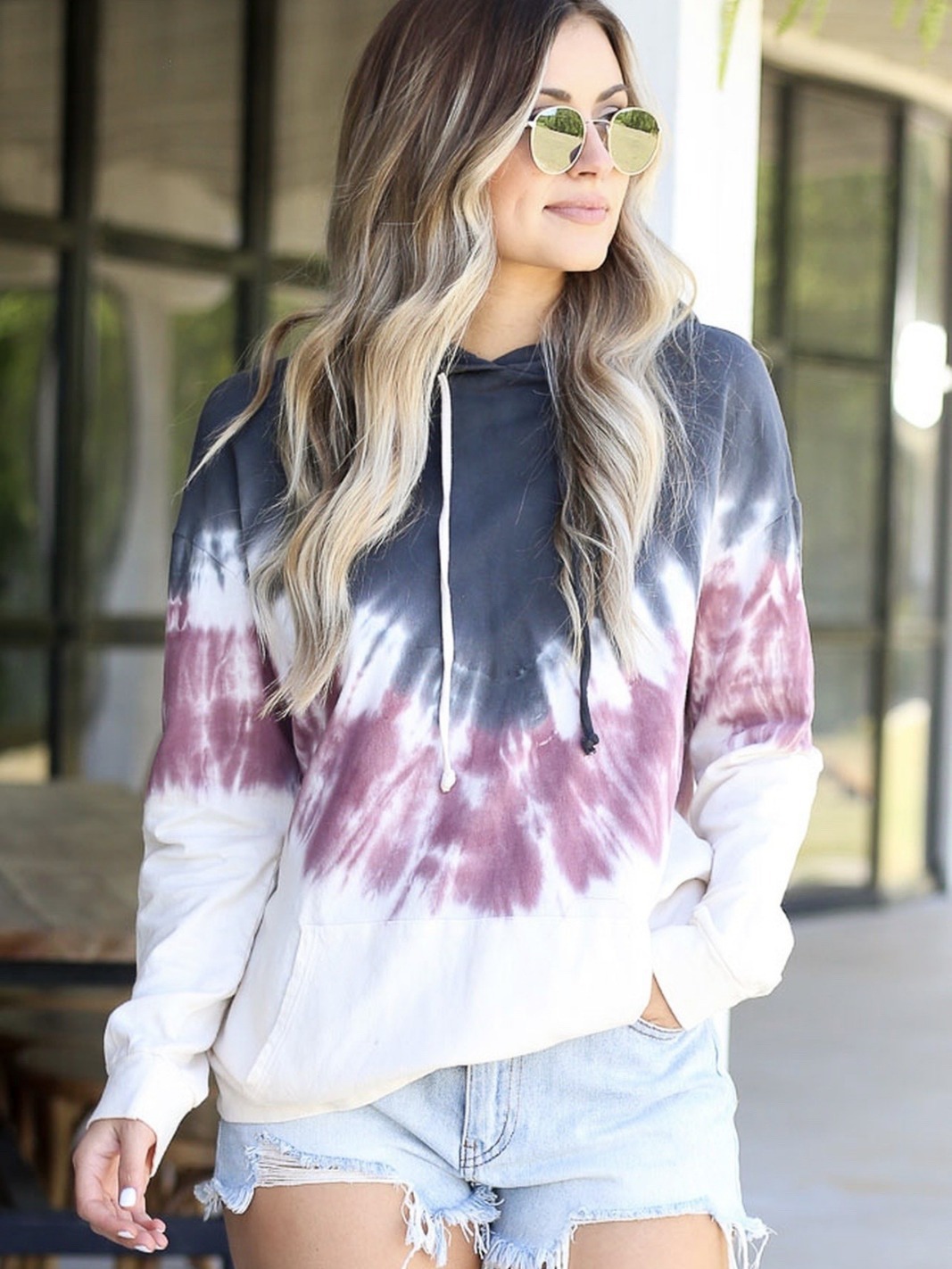 European and American cross-border new small sweatshirt 2024 spring and summer casual sweatshirt Sumaitong long-sleeved printed top for women