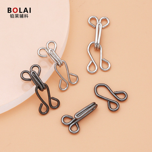 Wholesale style buckle underwear bra invisible hook buckle fur coat hand-sewn buckle coat collar hook trousers hook
