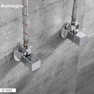 Aomagno Angle Valve All-Copper Triangle Valve Hot and Cold Water Toilet Water Heater Water Valve Switch 4-Point Faucet Household