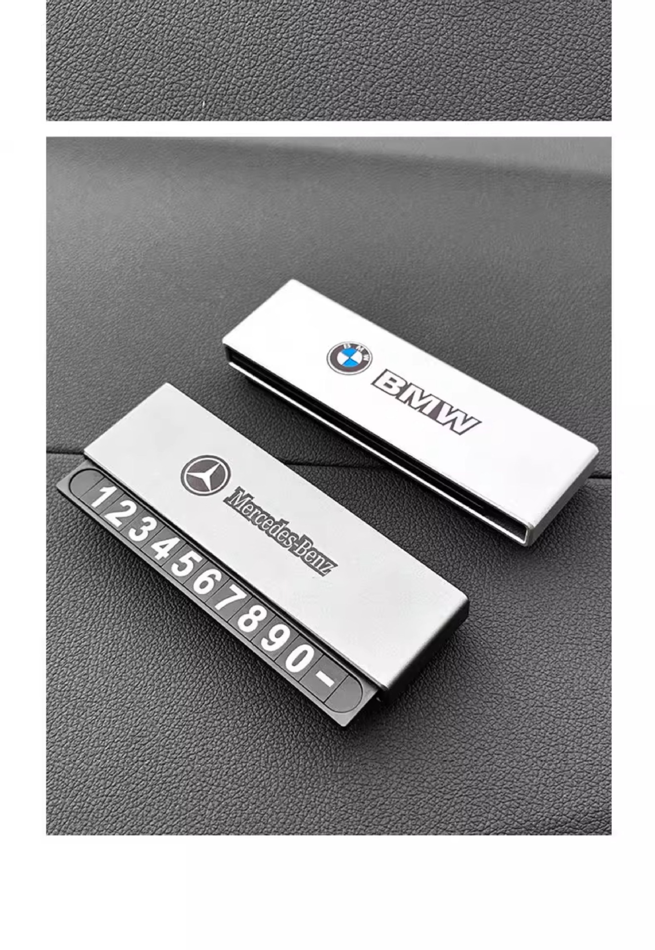 Suitable for retractable hidden car temporary parking sign, number plate, car mobile phone number holder