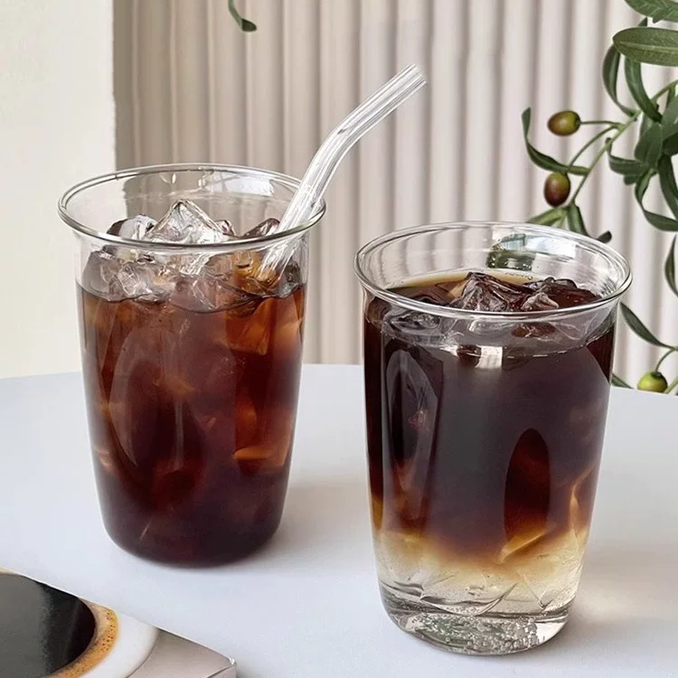 Transparent high quality coffee glass, American style, increased thickness