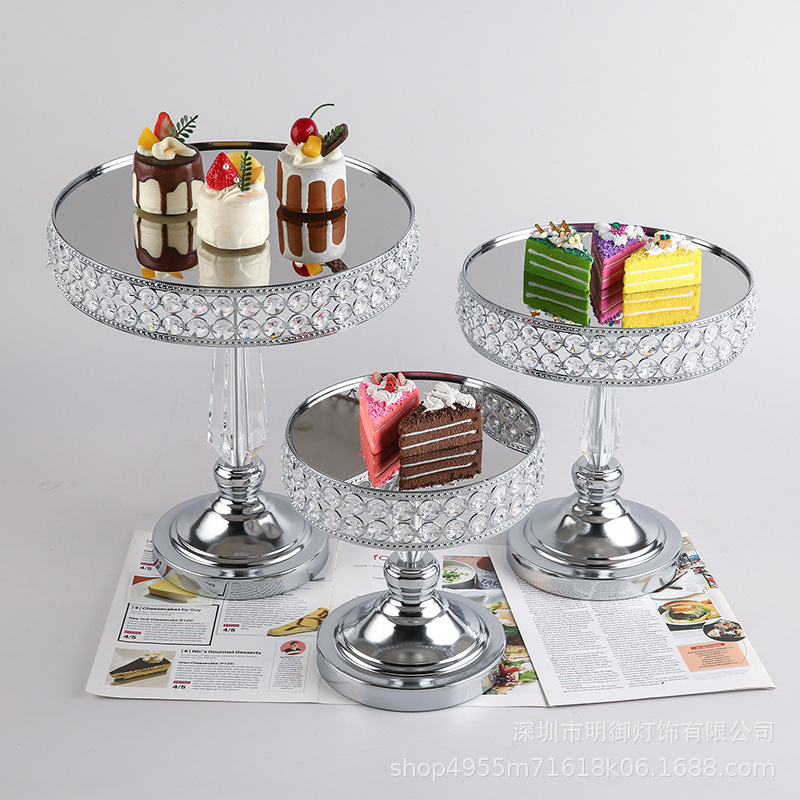 Pastel de metal postre mesa decoración soporte de exhibición bandeja de la torta europea tarde té merienda soporte comida fría té romper mesa