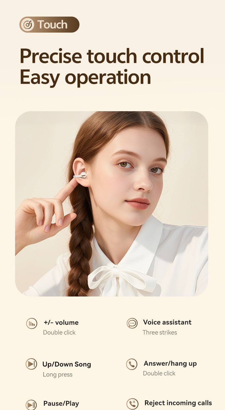 New 2025 OWS Open-Ear Earbuds – High-Fidelity, Smart AI Translation & Ear Clip Design_voghion.com