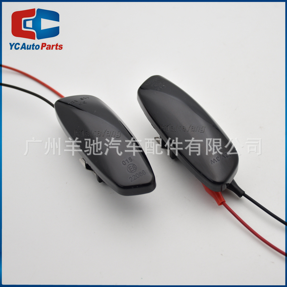 Adecuado para Peugeot 207 308/Citroen C3 C4 guardabarros dirección LED dinámico intermitente marcado luz lateral