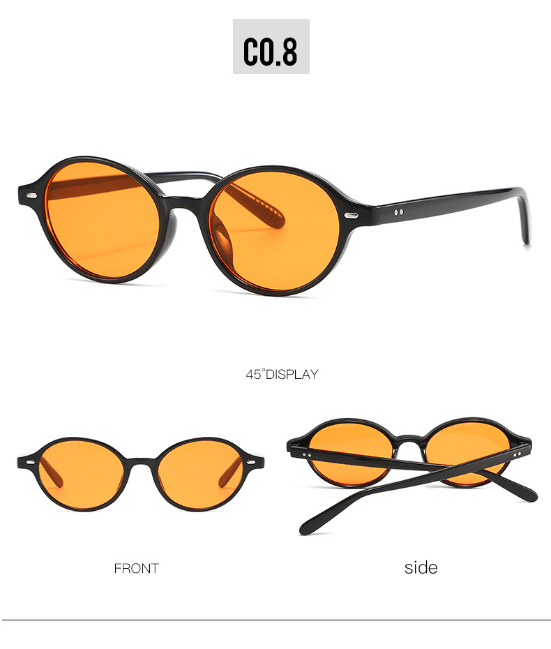 Elegant Streetwear Color Block PC UV400 Protection Oval Frame Full Frame Glasses display picture 15