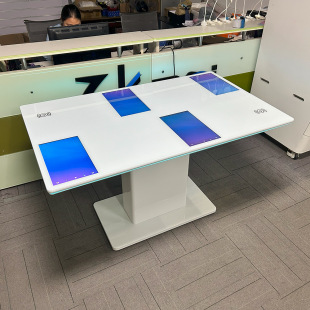 Ce Certified 15.6inch Four-Screen Touch Table Smart Interactive Dining Table with Light Wireless Charging Waterproof Self-Service Ordering Table