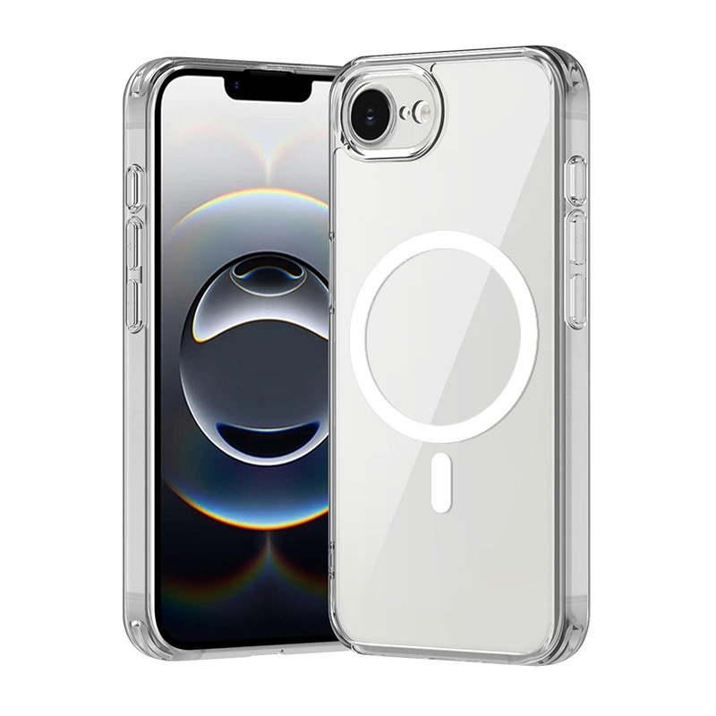 Suitable for Iphone17E Transparent Magnetic Phone Case Apple 16Pm Bayer Anti-Yellowing Pc Protective Case Se 2025