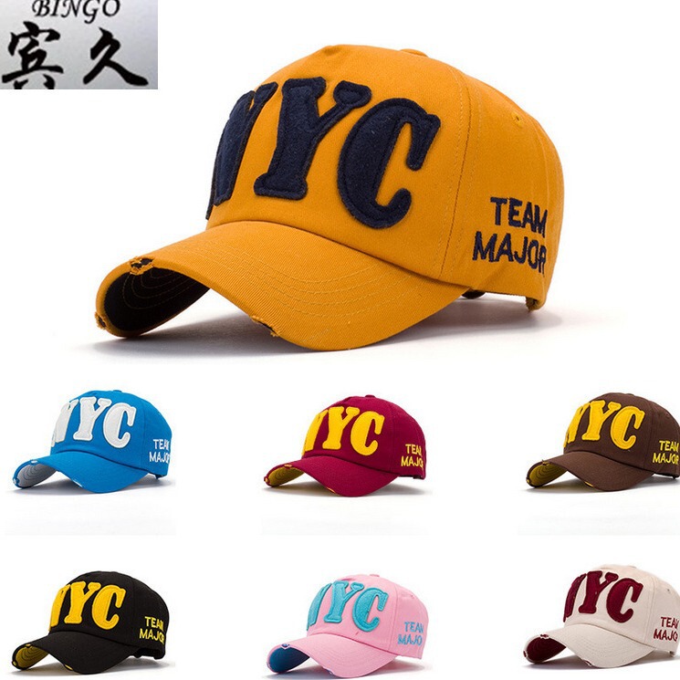 2016 New Korean Nyc Baseball Cap Peaked Cap Men's and Women's Hat Wholesale Couple's Spring and Summer Sun Hat