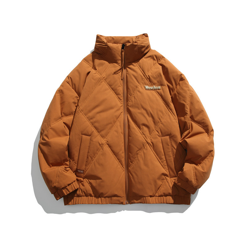 Yidao Vintage Winter Japanese Simple Diamond Stand Collar90 Duck Down Jacket Men's Fashion Brand Street Warm Down Jacket