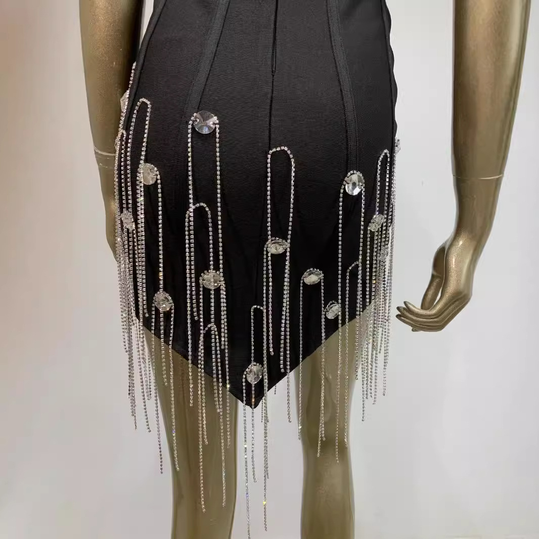 Suspender Bandage Tight Banquet Party Hip Skirt