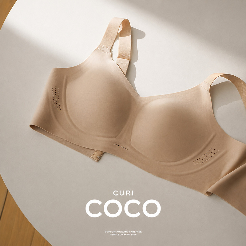 Ultra-Thin Breathable Invisible Seamless Foundation Liquid Large Size Bra Without Underwire, Anti-Sagging, Side Breast Gathering, Beautiful Back Bra