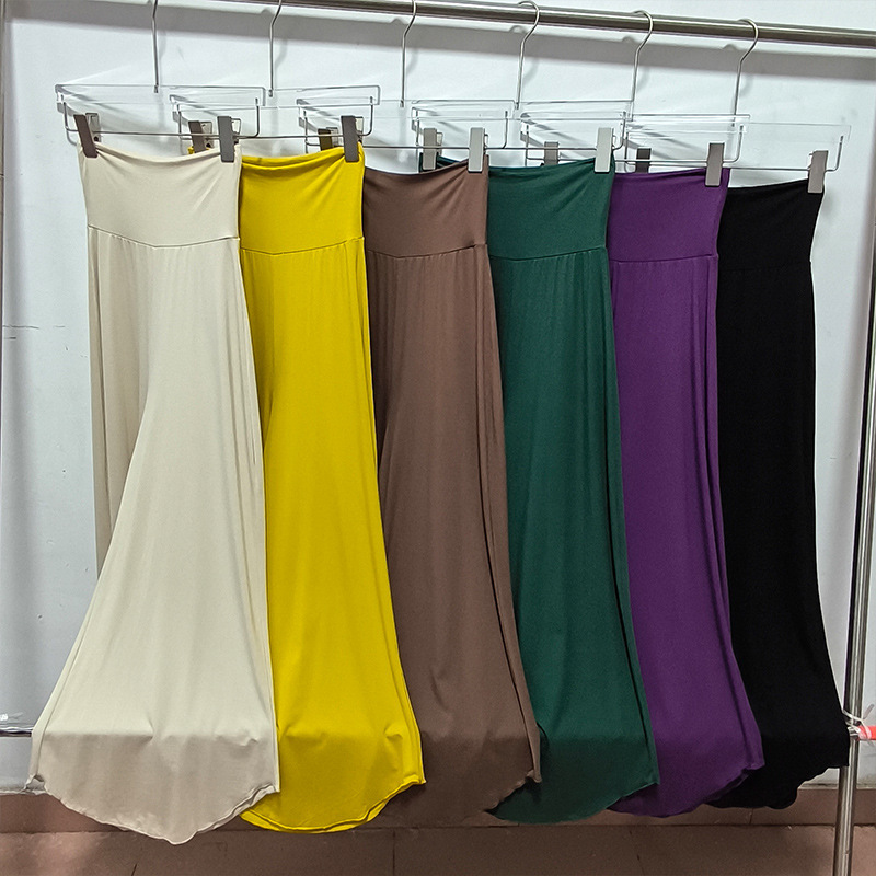 Bali Yoga Pants Bamboo Fiber Wide Leg Pants Foreign Trade Factory High Waist Loose Naked Breathable Irregular Legs