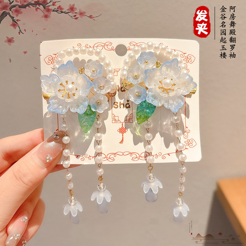 Niños mariposa bordilla clips estilo antiguo tocado de niñas flores frentes clips lateral tocado de cabello