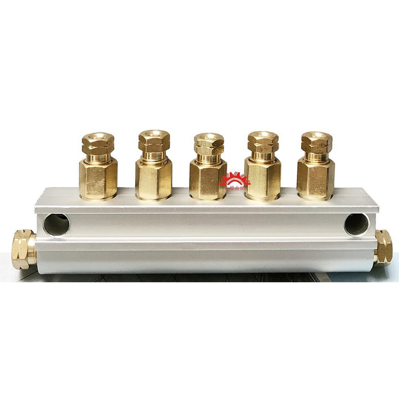 连接体油路分配器/分油器/M8*1/M10*1/铝型材分油块1-12出油口