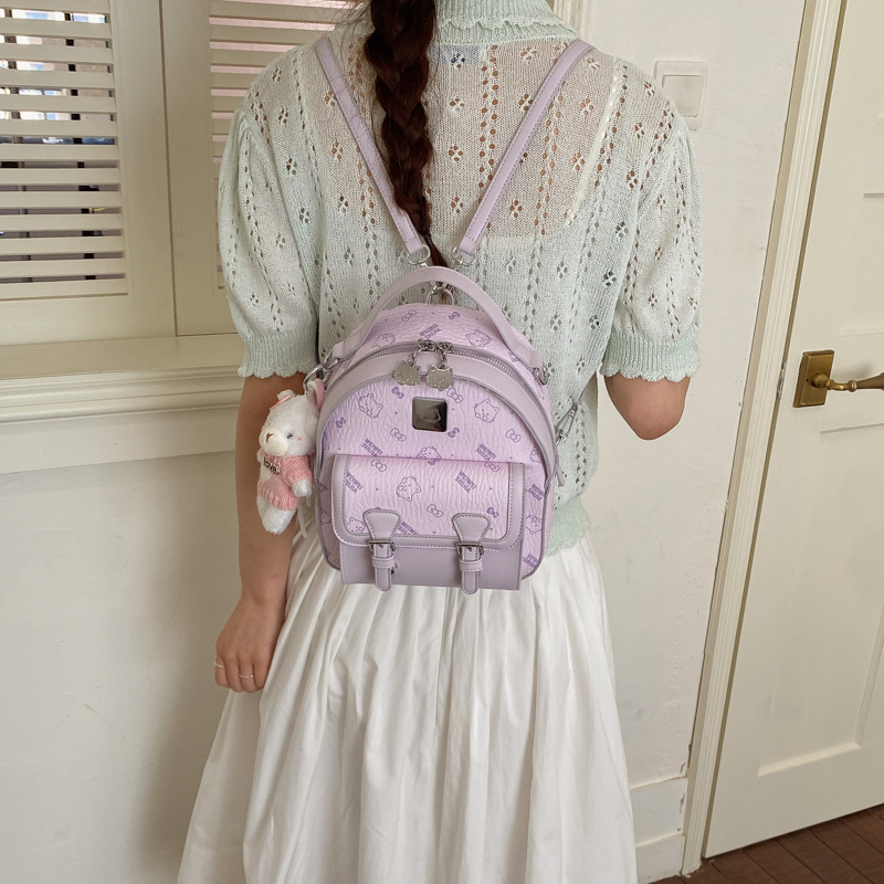 Moda extranjera estilo coreano simple sensación diaria 2026 nuevo hombro mochila bolsa de cubo portátil temperamento casual