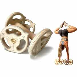 实木制俯卧撑手柄俄挺架室内外便携锻炼臂力平衡腹肌哑铃套装